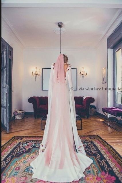 Velos de novia en color rosa 💗 12