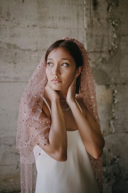 Velos de novia en color rosa 💗 18