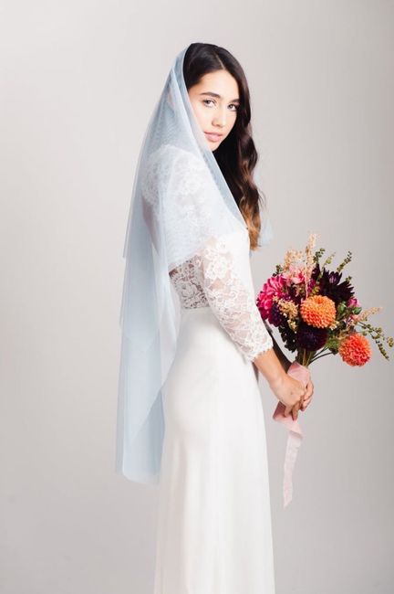 Velos de novia en color azul 💙 1