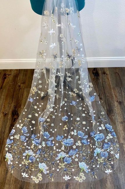 Velos de novia en color azul 💙 3