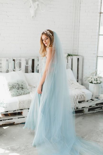 Velos de novia en color azul 💙 14