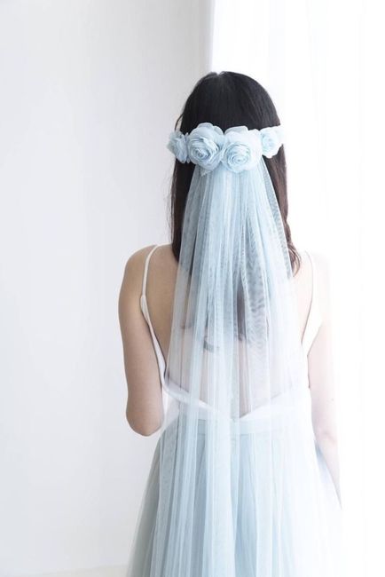 Velos de novia en color azul 💙 17