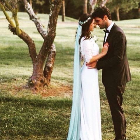 Velos de novia en color azul 💙 23