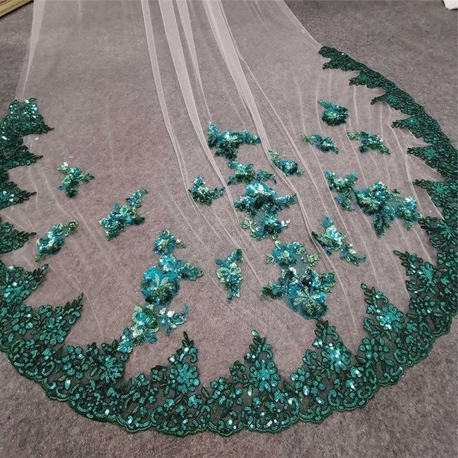 Velos de novia en color verde 💚🍀 3
