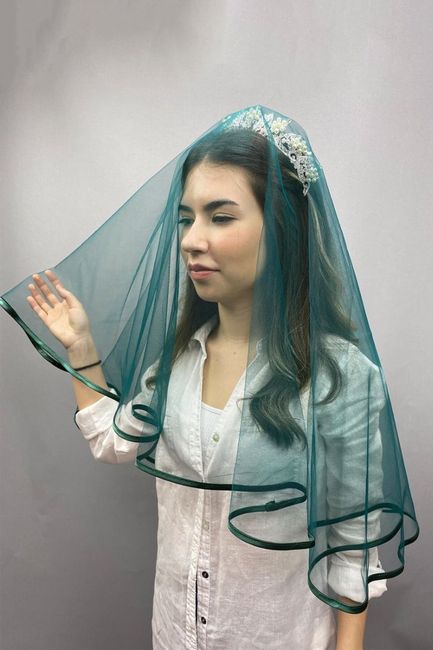 Velos de novia en color verde 💚🍀 5