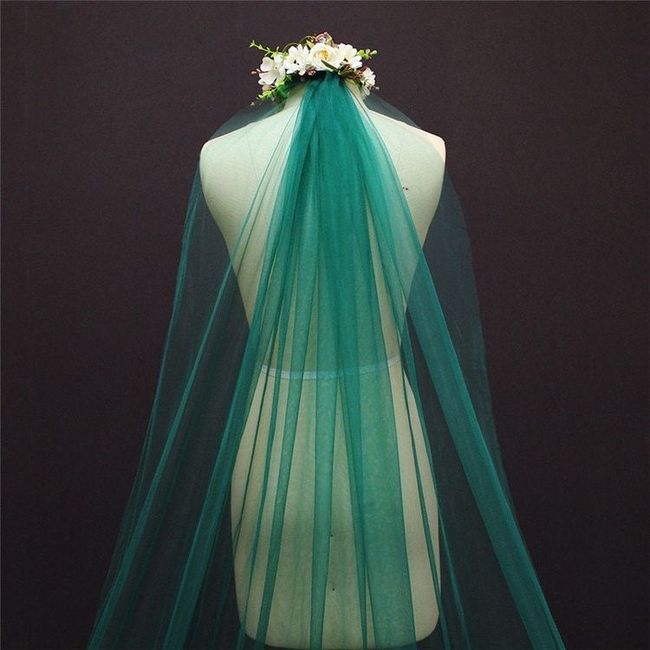 Velos de novia en color verde 💚🍀 6