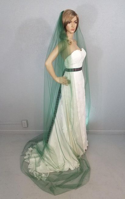 Velos de novia en color verde 💚🍀 7