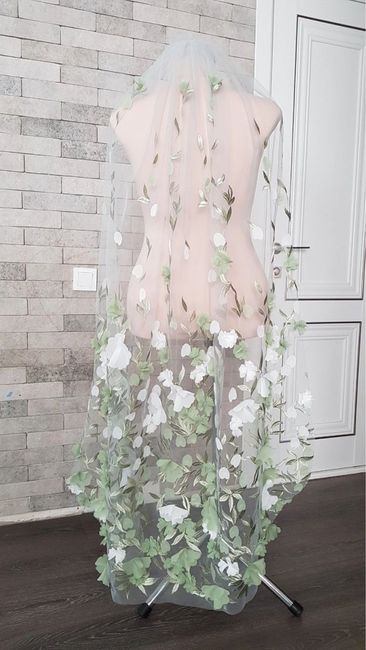 Velos de novia en color verde 💚🍀 10