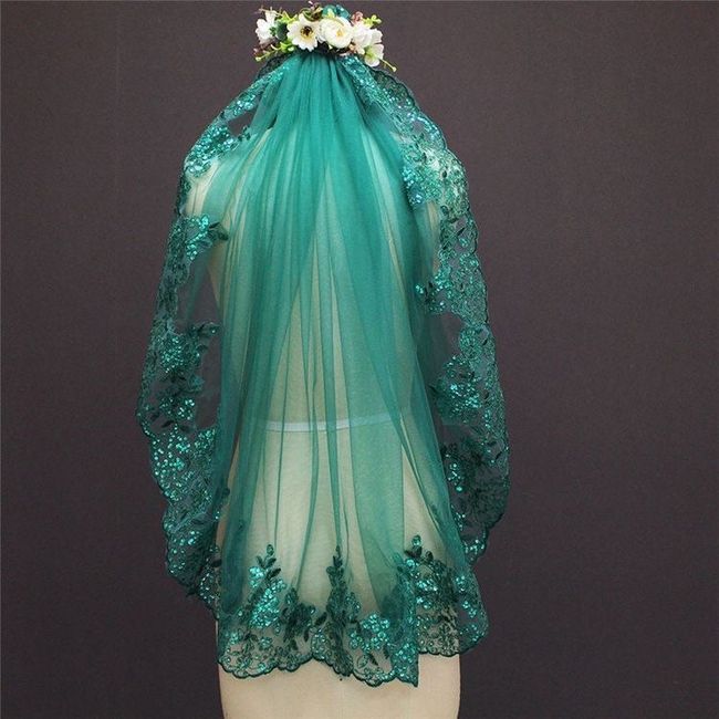 Velos de novia en color verde 💚🍀 17