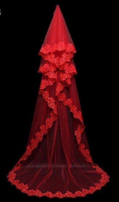 Velos de novia en color rojo ❤️ 11