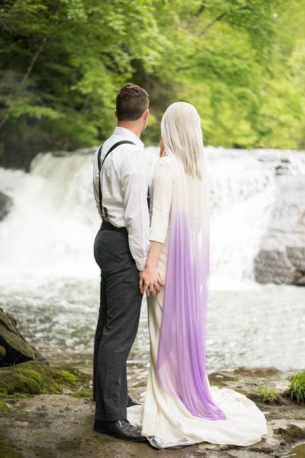 Velos de novia en color morado 💜 7