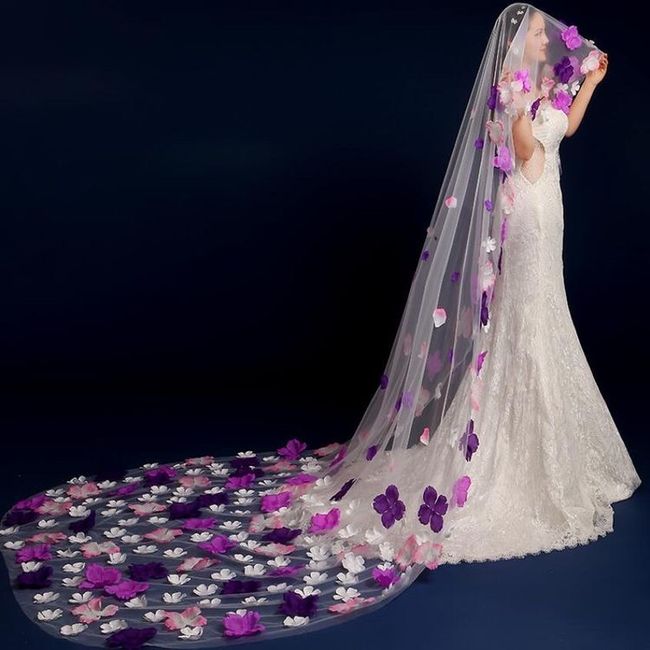 Velos de novia en color morado 💜 10