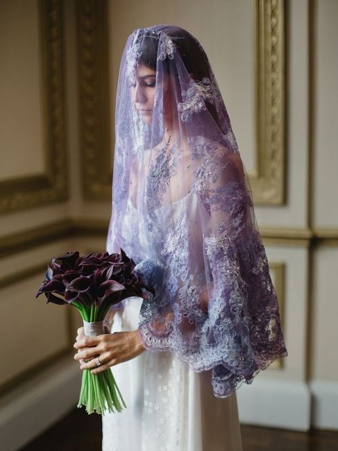 Velos de novia en color morado 💜 17