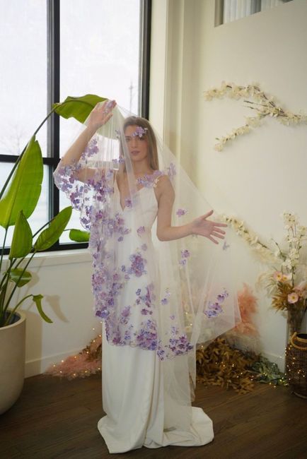 Velos de novia en color morado 💜 18