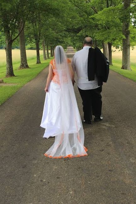 Velos de novia en color naranja 🧡 2