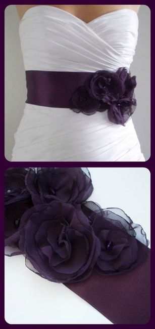 Vestidos de novia con detalles en color morado 💜 24