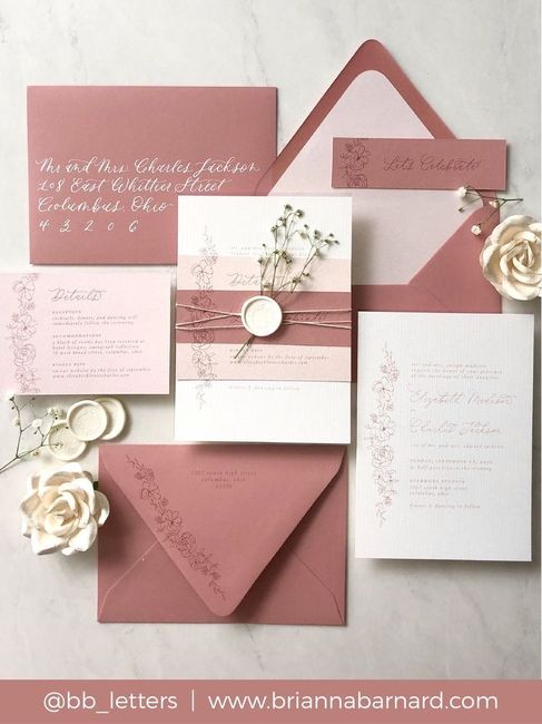 Invitaciones en color rosa 🩷 4