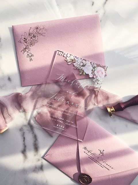 Invitaciones en color rosa 🩷 5