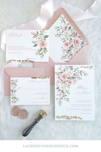 Invitaciones en color rosa 🩷 8