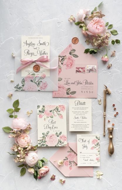 Invitaciones en color rosa 🩷 11