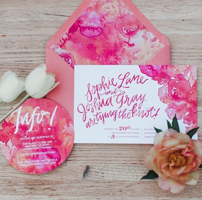 Invitaciones en color rosa 🩷 14