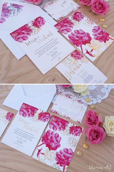 Invitaciones en color rosa 🩷 15