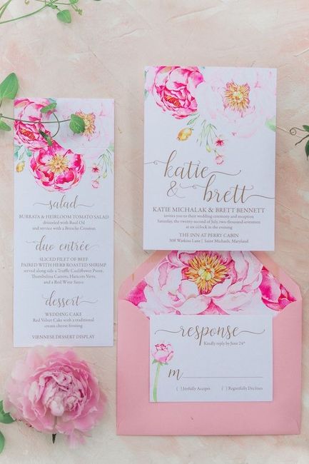 Invitaciones en color rosa 🩷 18