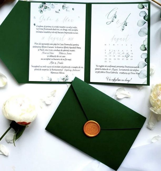 Invitaciones en color verde 💚 10