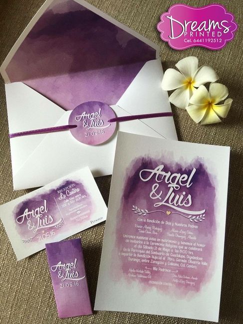 Invitaciones en color morado 💜 9