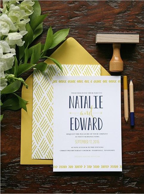 Invitaciones en color amarillo 💛 2