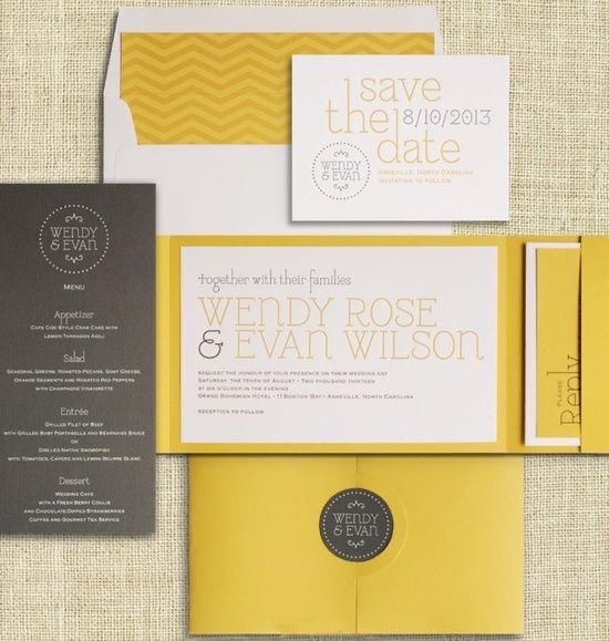 Invitaciones en color amarillo 💛 3