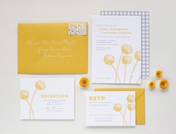 Invitaciones en color amarillo 💛 4
