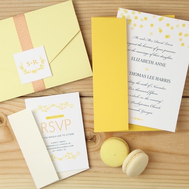 Invitaciones en color amarillo 💛 6