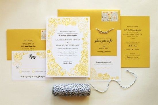 Invitaciones en color amarillo 💛 7