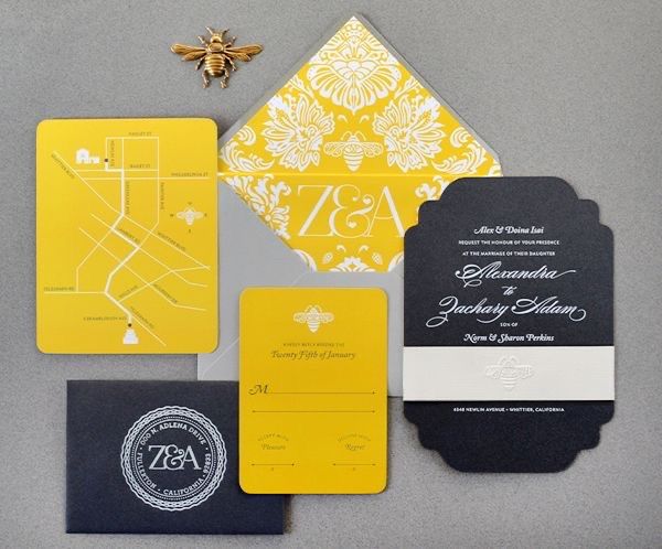Invitaciones en color amarillo 💛 8