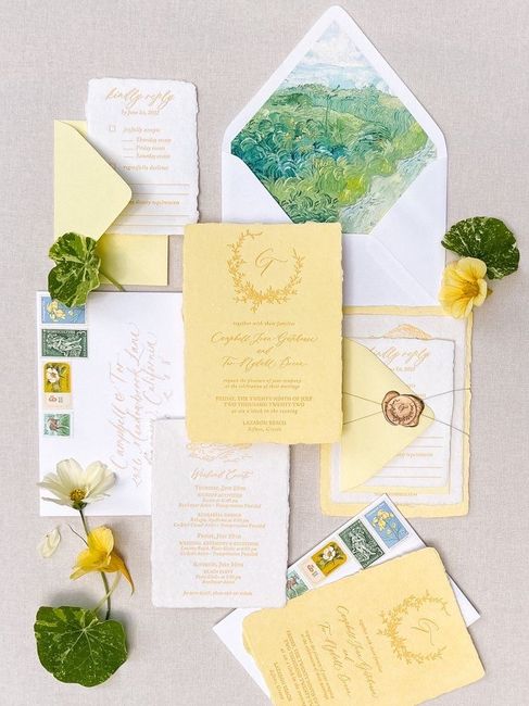 Invitaciones en color amarillo 💛 11