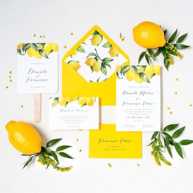 Invitaciones en color amarillo 💛 14