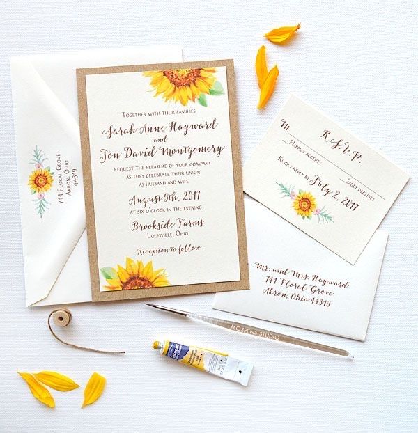 Invitaciones en color amarillo 💛 15