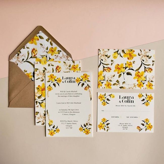 Invitaciones en color amarillo 💛 17