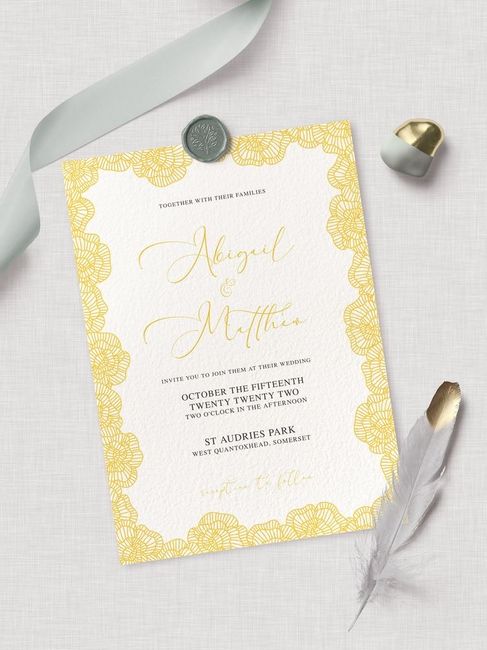 Invitaciones en color amarillo 💛 19