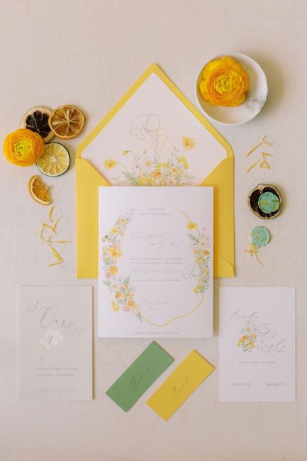 Invitaciones en color amarillo 💛 23