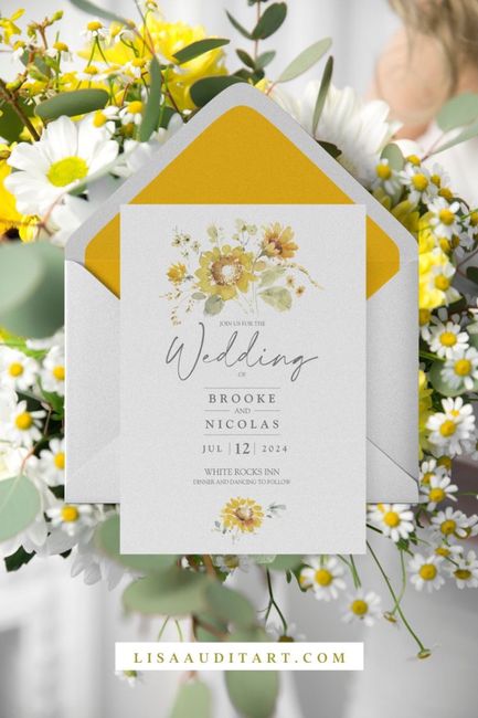 Invitaciones en color amarillo 💛 27