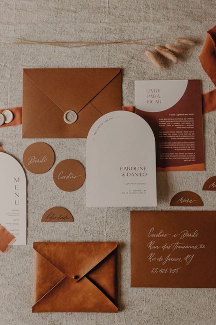 Invitaciones en color naranja 🧡 2