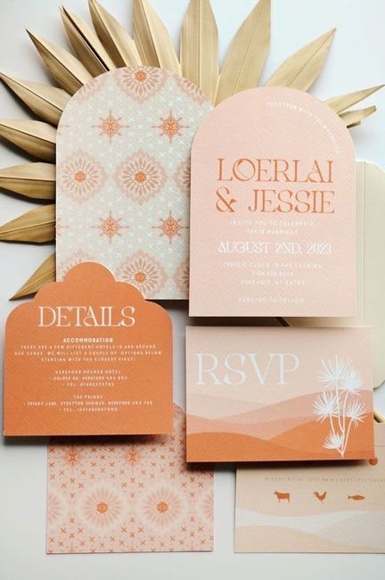 Invitaciones en color naranja 🧡 9
