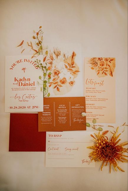 Invitaciones en color naranja 🧡 11