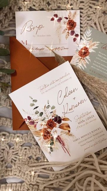 Invitaciones en color naranja 🧡 13