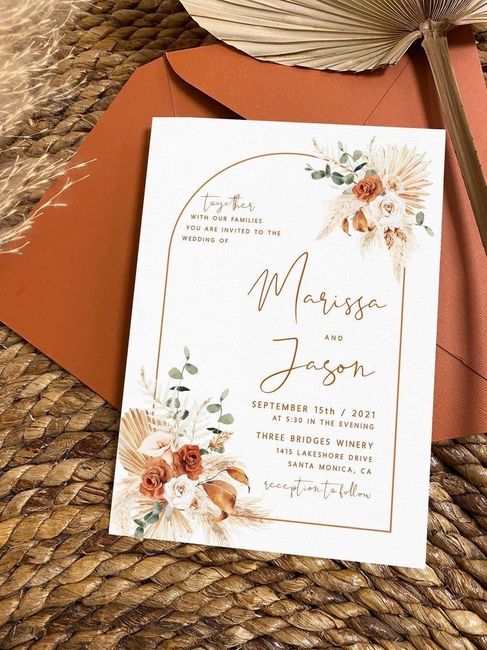 Invitaciones en color naranja 🧡 18