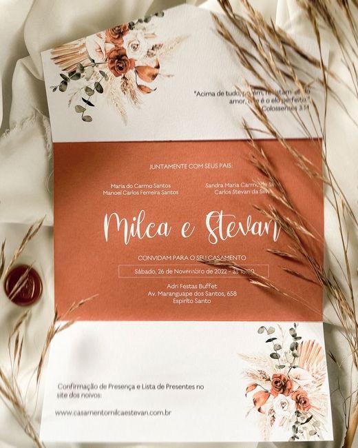 Invitaciones en color naranja 🧡 20