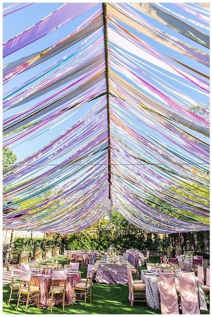 Decoración de boda con listones 🩷💙💜💛💚🧡 14