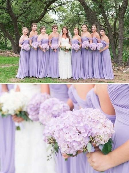 Damas de honor en color lila y morado 💜 4